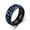Blue + Black, variant on Cuban Link Spinning Band Ring For Men Unisex Stainless Steel Jewelry Gift 8MM-12-All Gold