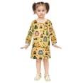 thumbnail image 2 of Girls' long-sleeved dress Camping Girls' A-line dress with ribbed cuffs Soft and comfortable, 2 of 6
