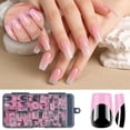 thumbnail image 5 of 120Pcs Medium Long French Tip Press On Nails, Multicolor European Style Fake Nails, Reusable Removable Glue‑On False Nail Tips for Women Girls Daily Party DIY Manicure Nail Art Supplies, 5 of 5