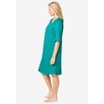 thumbnail image 3 of Dreams & Co. Plus Size Short French Terry Zip-Front Robe, 3 of 6