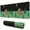 Green Bigfoot, variant on Long Mouse Pads for Desk,Green Bigfoot and Campfire Pattern Desk Mats on Top Of Desks, Desk Mouse Pad Extra Large with 3mm Non-Slip Base and Stitched Edge for Gaming,Office,Work,Home 31.5"x11.8"
