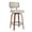 Grey, variant on ClinQ 26 inch Swivel Counter Height Bar Stools Set of 2, Faux Leather Seat with Back, Walnut Bentwood Legs and Metal Footrest, White-Sliver Footrest