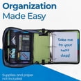 thumbnail image 3 of Case-it The Mighty Zip Tab Zipper Binder - 3 Inch O-Rings - 5 Color Tab Expanding File Folder - Multiple Pockets - 600 Sheet Capacity - Comes with Shoulder Strap - Key Lime D-146, 3 of 7