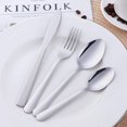 thumbnail image 4 of AMERTEER Silverware Set Flatware Set Stainless Steel Dinnerware Set for 6  24-Piece Cutlery Set  Silver, 4 of 8