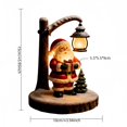 thumbnail image 3 of Clearance! Resin Santa Figurine Christmas Night Light, Christmas Decorations for Home, Vintage Glowing Christmas Decor for Desktop Shelf, 3 of 7