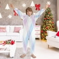 thumbnail image 6 of Soft Big Kids Onesie Pajamas Cozy Loose-Fit Jumpsuits for kids with Pockets for Christmas Lounge & Play Pastel Pink and Blue Plaid, 6 of 7