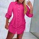 thumbnail image 1 of mfyjkho Vestidos para mujer, Vestido informal liso de manga larga con cuello vuelto y botones en ambos lados para mujer Vestidos maxi para mujer xxl, 1 of 6