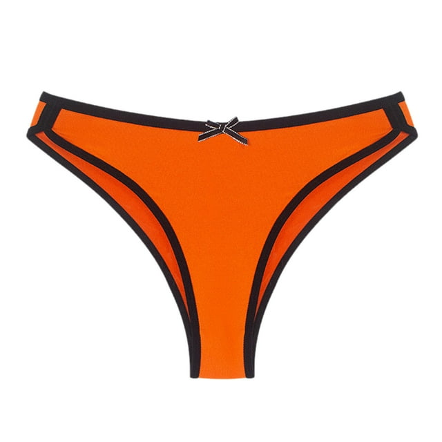 B91xZ Culottes en Coton pour Femmes Dentelle Extensible Culottes Hipster, Orange P