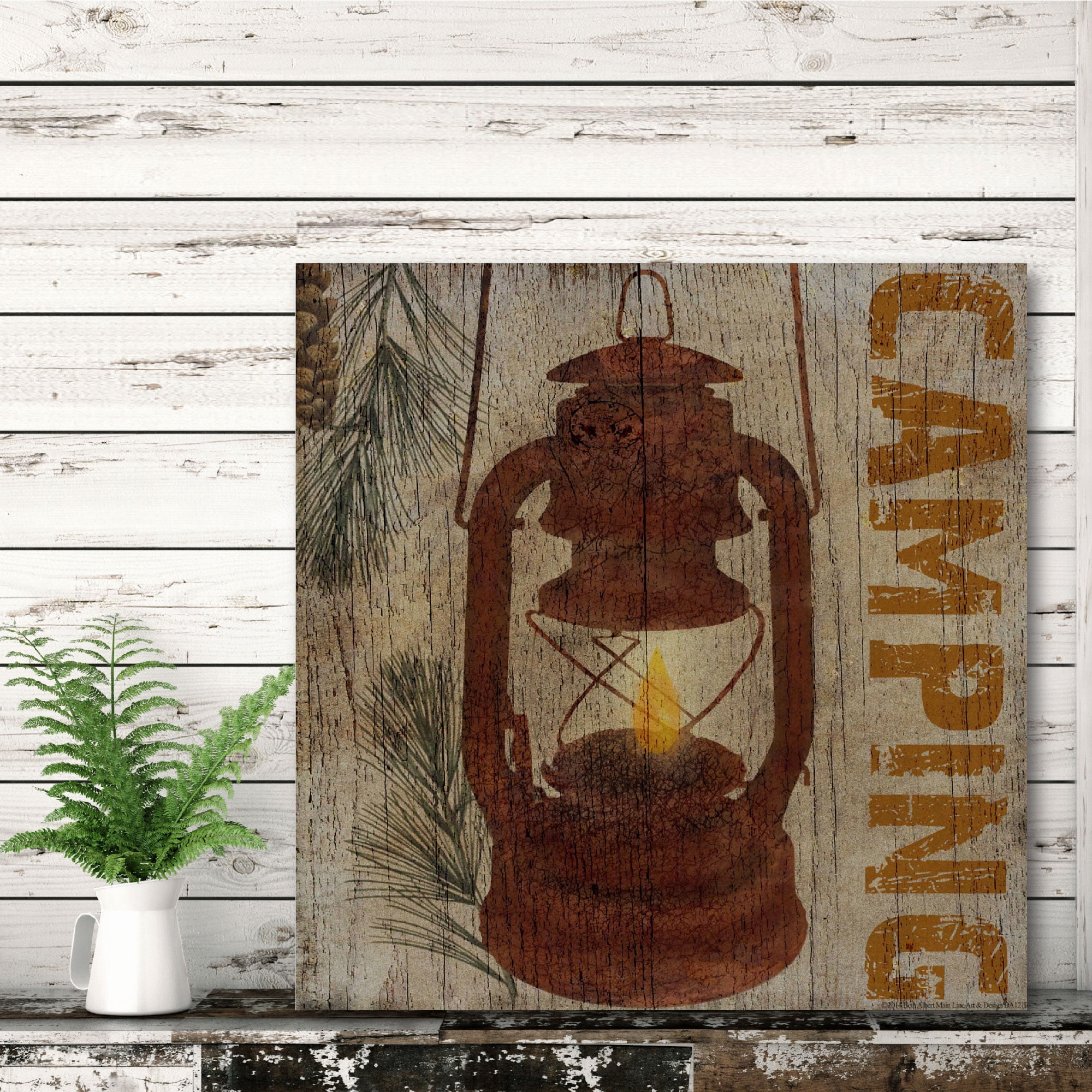 Camping Gallery-Wrapped Canvas Wall Art, 16x16