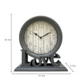 thumbnail image 4 of fastboy Horloge de Bureau Ronde Cheminée Décorative Ferme Silencieuse Chevet Gris, 4 of 9