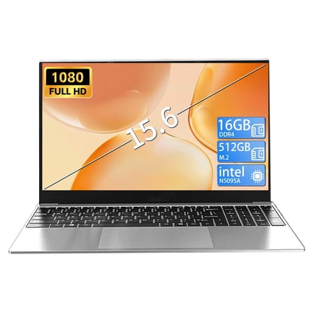 15.6 Inch Laptop, AMD Ryzen 7 3700U Processor, 16GB DDR4 RAM, 512GB SSD, Windows 11, FHD IPS Display, Ultra-Thin, USB3.2, Long Battery Life, for Business and Student Use​