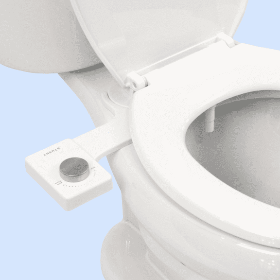 TUSHY Fresh Ultra Slim Toilet Seat Bidet Attachment, Self-Cleaning, One Size, Easy Installation, Silver