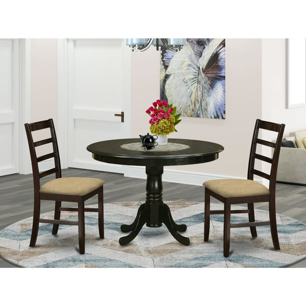 Dining Table And 2 Dinette Chairs, Small Round Kitchen Table For 2