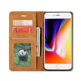 thumbnail image 3 of iPhone 8 Plus / 7 Plus Wallet Case iPhone 8 Plus / 7 Plus Luxury PU Leather Case, Book Folding Flip Retro Case with Kickstand, [RFID Blocking] Credit Card Slot Magnetic Closure Protective Cover, Brown, 3 of 8