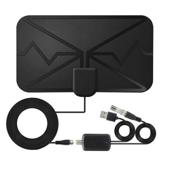Antena TV High Gain Dormitorio Diseño plano 4K Amplificador de antena digital 3600 Miles Noticias locales Pronóstico del tiempo Suministros de televisión eigraketly EL005849-00