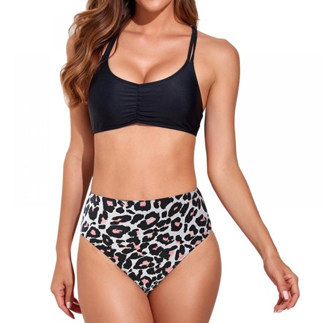 Women‘s Crop Top High Waisted Bikini Set Two Piece Swimsuits S-2XL