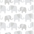 thumbnail image 2 of Wall Pops NU1405 Gray Elephant Parade Peel and Stick Wallpaper, 2 of 10