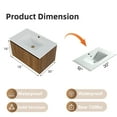thumbnail image 3 of 30" Floating Bathroom Vanity with Sink, Wall-Mounted Bathroom Cabinet with 1 Large Storage Drawer, Soft-Close Design, Pre-Assembled with Integrated Ceramic Basin, Walnut, 3 of 8