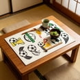 thumbnail image 4 of Juego de individuales temáticos de fútbol (1 unidad), manteles individuales de lino con diseños de balón, trofeo, portería y silbato, antideslizantes, fáciles de limpiar, 45x30 cm., 4 of 6