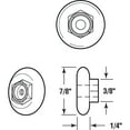 thumbnail image 2 of Prime-line M 6153 Shower Door Roller Round Edge Nylon Tire Pack of 4, 2 of 2