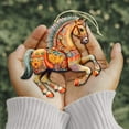 thumbnail image 2 of Carousel Horse Wooden Ornaments by G. Debrekht - Christmas Decor - 8100193-3, 2 of 8