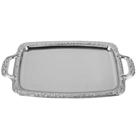 FUEENIRVA Silver Tray Decorative For Kitchen Use 1Pc