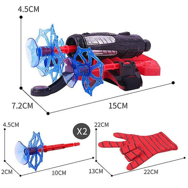 Disney Spider Mans Toys Kid Wrist Launcher Toy Set Super Hero Movie Figures  Cosplay Glove Soft Bullet Birthday Gift for Children