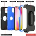 thumbnail image 4 of NIFFPD iPhone 14 Plus Case with Belt-Clip Holster , Heavy Duty Hard Shockproof Protective Phone Case for iPhone 14 Plus 6.7" Black+Dark Blue, 4 of 4