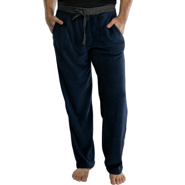men's plush fleece pajama pants