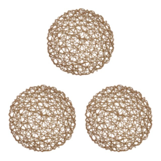 Matsuzay Estera de cuerda de papel artesanal exquisita de 6 uds. Café ligero de 38 cm respetuoso con el medio ambiente y bajo en carbono Type1 NO1