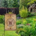 thumbnail image 6 of Classic Monogram Letter W Garden Flag - Burlap Family Last Name Yard Flag - Wood Background Initial House Yard Patio Outdoor Decor - 12 x 18 Inch Double Sided, 6 of 6