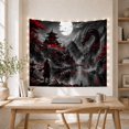 thumbnail image 5 of Samurai Facing Serpentine Dragon on Misty Mountain Lake, Dramatic Fantasy for Anime Fans, Asian Wall Art Decor, Halloween Gift, Tapestry Wall Hanging for Bedroom and Living Room, 5 of 7
