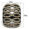 thumbnail image 2 of IP Black(Ion Plating) Stainless Steel Ring with Top Grade Crystal in Metallic Light Gold for Women Metallic Light Gold Stone Color Style TK979 Size 6, 2 of 4