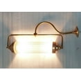 thumbnail image 4 of Pair Antique Old Vintage Art Deco Brass & Glass Rod Ship Light Wall Sconces Lamp, 4 of 4