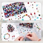 TSV 1200pcs Stone Beads, Natural Gemstone Beads, Multi-Color Irregular Chips Stones, Crushed Chunked Crystal Pieces Loose Beads, for Jewelry Making Decor DIY Crafts