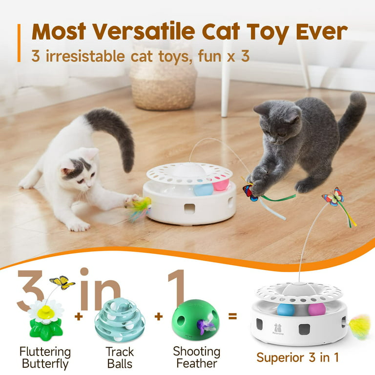  asdtrpoi Cat Toys for Indoor Cats Interactive Cat Toy Puzzles  Smart stimulating Mental Stimulation Brain Games Teaser Catnip Ball Track  Balls with Feather and Pet Bowl : Pet Supplies