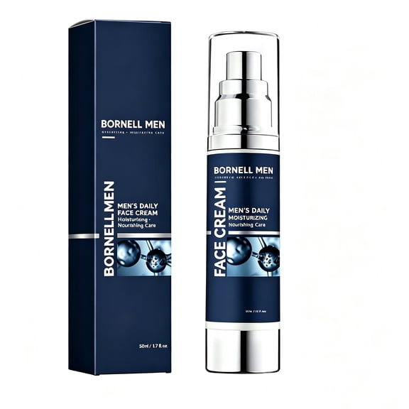 Men's Daily Face Cream, 50ml, Lightweight Hydrating Nourishing Moisturizer, Easy‑Absorb Facial Skin Care for All Skin Types