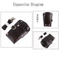thumbnail image 4 of Bolsa de tijeras de cuero PU para salón, funda para tijeras de peluquería, bolsa de herramientas para estilista, 4 of 5