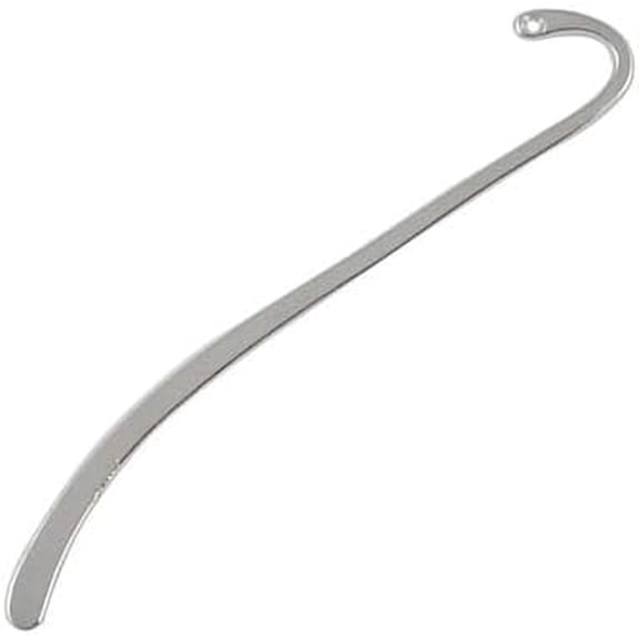 10Pcs Tibetan Silver Alloy Bookmarks Metal Reading Page Markers Hairpin Hook Vintage Carved Bookmarks with Loop for Reading Enthusiasts Silver 85x13.5mm Hole: 1.5mm