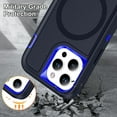thumbnail image 5 of Dteck for iPhone 16 Pro Max Magnetic Case with Screen Protector & Camera Lens Protector, Compatible with MagSafe, 3 In 1 Full Body Protection Heavy Duty Shockproof Protective Cover,Deep Blue, 5 of 6