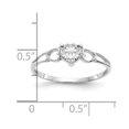 thumbnail image 3 of Auriga Fine Jewelry 14K White Gold White Topaz Birthstone Ring for Women Size- 6, 3 of 4