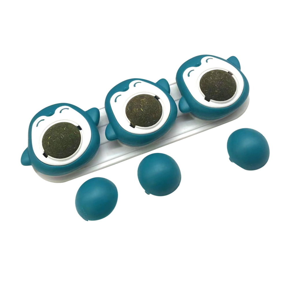 Catnip Wall Ball, Catnip Toy, Teeth Cleaning Cat Bite Toy, Rotatable