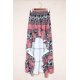 thumbnail image 1 of ABPHQTO Falda con gradas altas y bajas con estampado bohemio multicolor para mujer, 1 of 5
