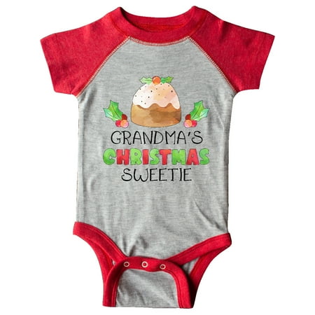 

Inktastic Grandma s Christmas Sweetie with Holiday Cake and Holly Gift Baby Boy or Baby Girl Bodysuit