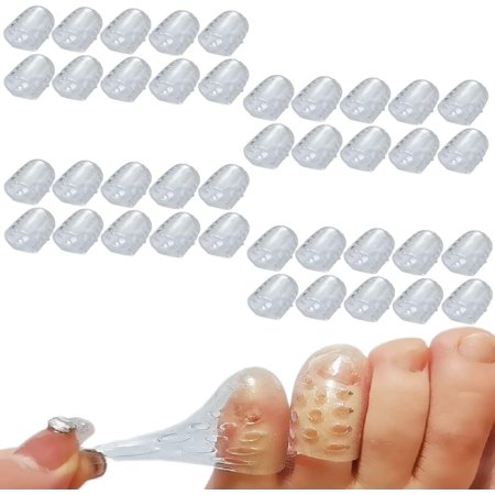 Silicone Anti-Friction Toe Protector - Silicone Breathable Toe Covers, Toe Pads for Foot Pain Relief (40PCS)