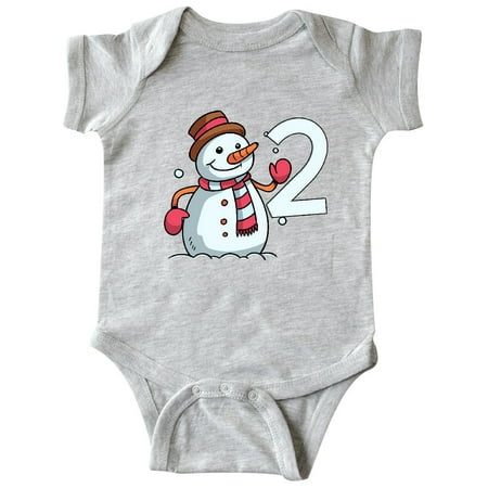 

Inktastic 2nd Birthday Snowman Gift Baby Boy or Baby Girl Bodysuit