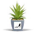 thumbnail image 1 of Talons Hauts Noirs Simples Graphiques Contour Faux Ananas Pot de Fleurs Vase Mini Décor, 1 of 3