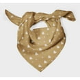 thumbnail image 3 of Bimba Brown Heart & Dots Printed Pure Silk Scarf Neck Wrap Summer Hair Bandanas For Women 40 x 40 Inches, 3 of 6