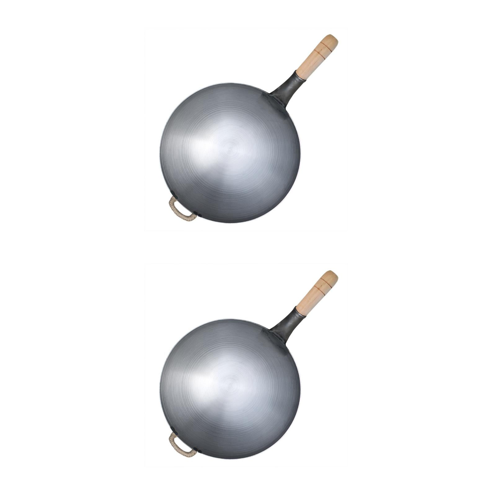 OFFIGAM Set of 2 Non-Stick Frying Pans with Wooden Handles, Cookware for Everyday Use