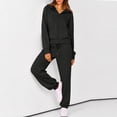 thumbnail image 2 of Leidass Womens 2 Piece Tracksuit Set Zip Up Hoodie and Jogger Pants Casual Lounge Set Long Sleeve Hooded Sweatshirt Black L, 2 of 6